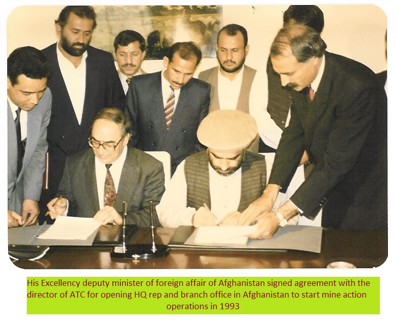 Signing agreement with Afghanitan Government 1991